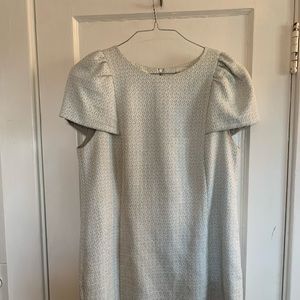 REISS dress, Size 10 - light blue, white, and beige